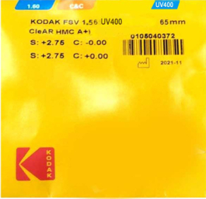 Линза Kodak 1.56 CleAR астигматические