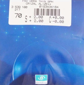 Линза Essilor 1.5 Orma Thin Crizal Alize+UV астигматические